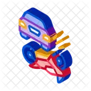 Motorcycle Car Accident  Icon
