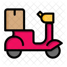 Motorcycle Delivery  Icon