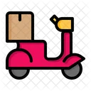 Motorcycle Delivery Delivery Vehicle Food Order Icon