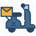 Motorcycle Delivery Customer Icon