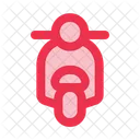 Motorcycle Delivery Rider Icon