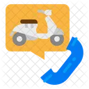 Motorcycle Rental Call  Icon