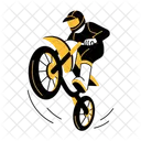 Motorcyclist Racing Riding Icon