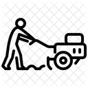 Motorhacke Maschinen Pflugen Symbol