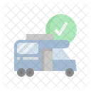 Motorhome Allowed Camper Van Campground Icon