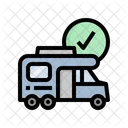 Motorhome Allowed Camper Van Campground Icon