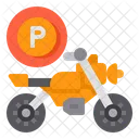 Motorradparkplatz  Symbol