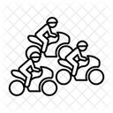 Motorrad-Stau  Symbol