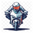 Motorradfahrer Symbol