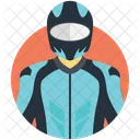 Motorradfahrer Rennfahrer Biker Icon