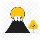 Mount Fuji Mountain Sunset Icon