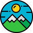 Mountain Travel Tourism Icon