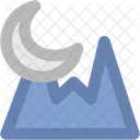 Mountain Moon Landscape Icon