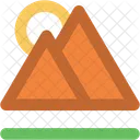 Mountain Sun Landscape Icon