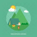 Mountain Hiking Holiday Icon