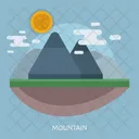 Mountain Sun Cloud Icon