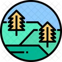 Nature Mountain Tree Icon