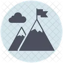 Business Mountain Goals Icon
