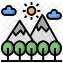 Mountain Altitude Scenery Icon