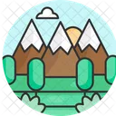 Mountain Travel Background Icon
