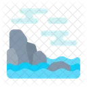 Mountain Sea Ocean Icon