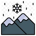 Mountain Snowfall Landscape Icon