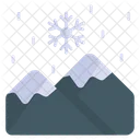 Mountain Snowfall Landscape Icon