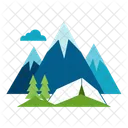 山、自然、風景 アイコン