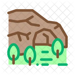 Mountain Cave Forest  Icon