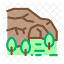 Mountain Cave Among Icon