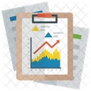 Mountain Chart Growth Chart Business Report Icon
