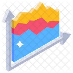 Mountain Chart  Icon