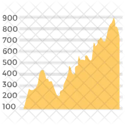 Mountain Chart  Icon