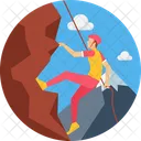 Mountain Climbing Rock Cord Icon