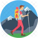 Mountain Climbing Rock Cord Icon