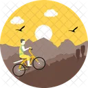 Mountain Cycling Biking Mountain Biking Icon