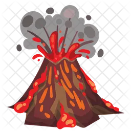 Mountain Eruption Emoji Icon