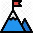Mountain Flag Success Goal Icon