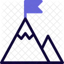 Mountain Flag Success Goal Icon