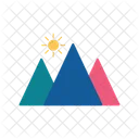 Mountain Adventure Landscape Icon