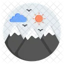Mountains Peak Scenery Icon