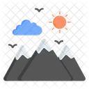 Mountains Peak Scenery Icon