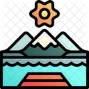 Mountain Lake Lake Dock Mountain Icon