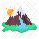 River Mountain Mountain Landscape Hill Station Icon