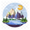 Mountain loch  Icon