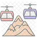 Mountain Resort Lineal Color Icon Icon