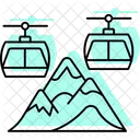 Mountain Resort Color Shadow Thinline Icon Icon