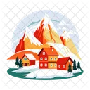 Mountain snowfall  Icon