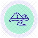 Mountain Stream Water Icon