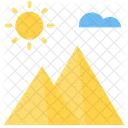 Mountain Mountain Sunrise Pyramid Icon